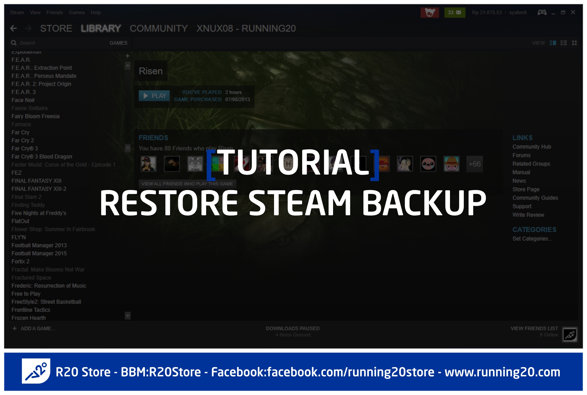 Tutorial Restore Steam Backup