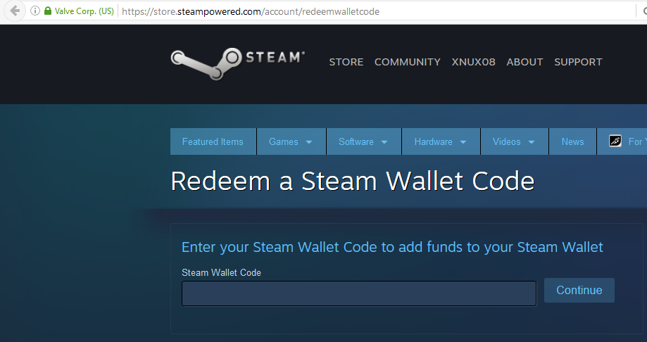 Redeem Steam Wallet Code