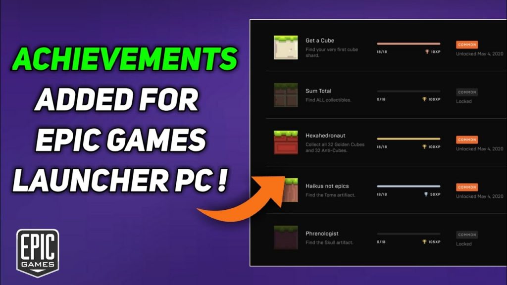 Feature Baru Epic Games Store - Achievement