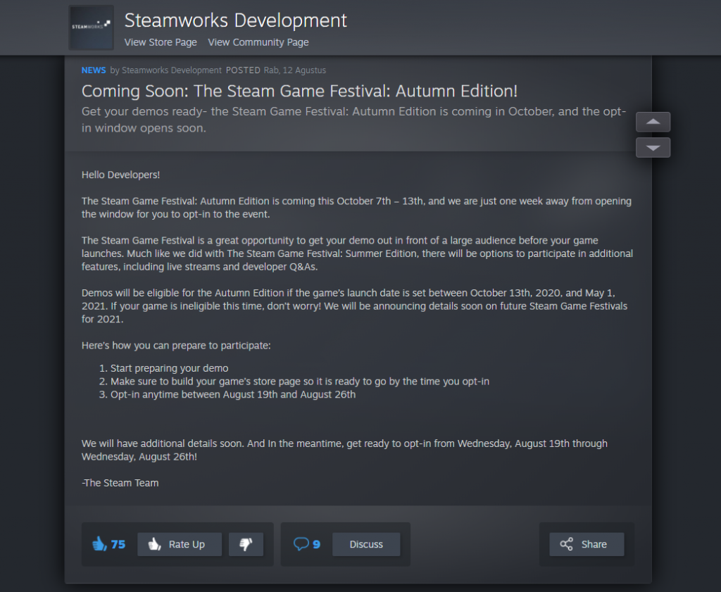 Steam Game Festival: Autumn Edition