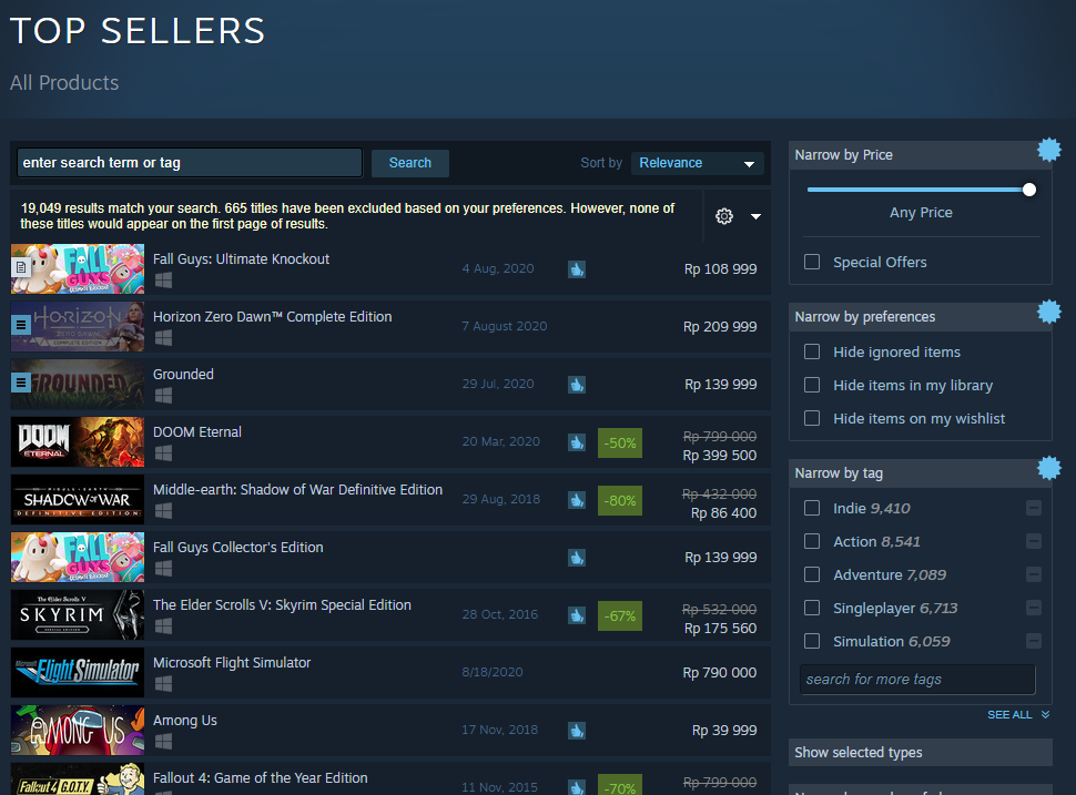 Fall Guys, Top Seller Steam