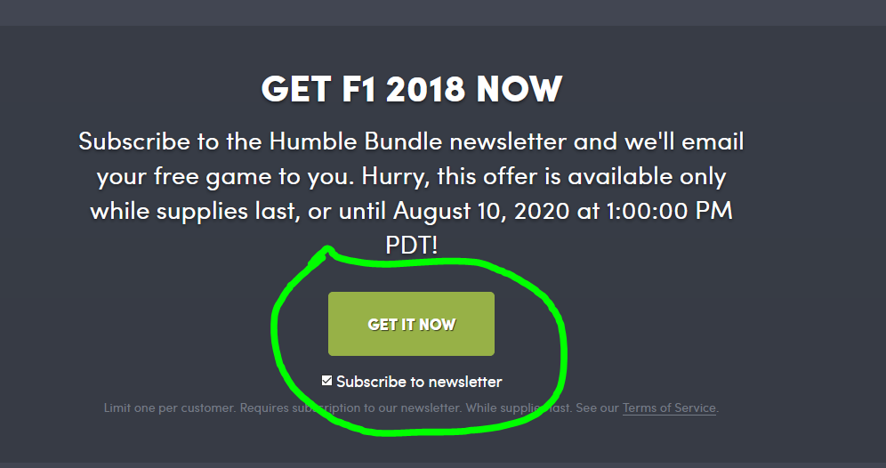 F1 2018 Steam Gratis Humble Bundle